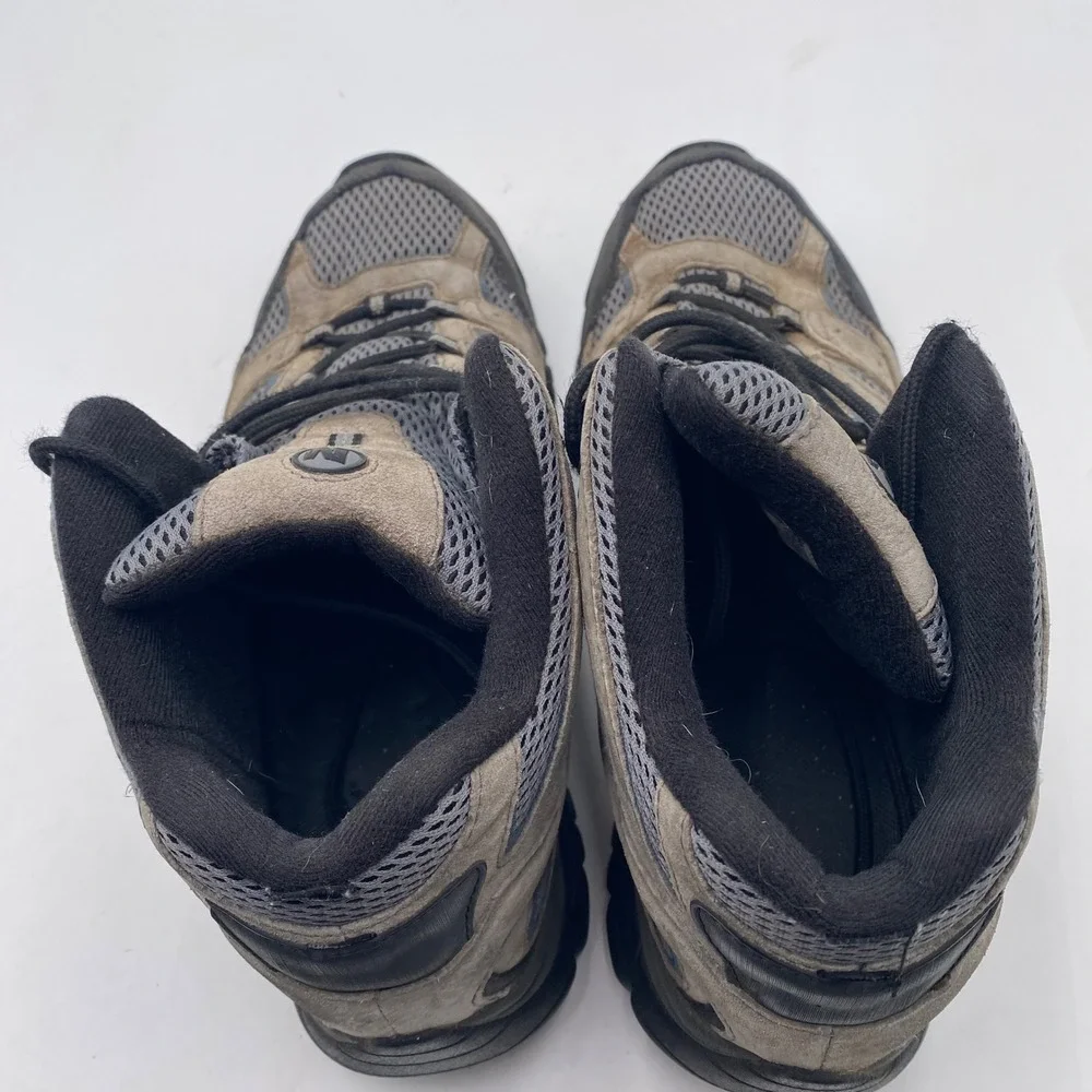 Merrell Moab 2 Mid Ventilator Hiking Boots Men 11 Walnt Grey J42485 Vibram Trail